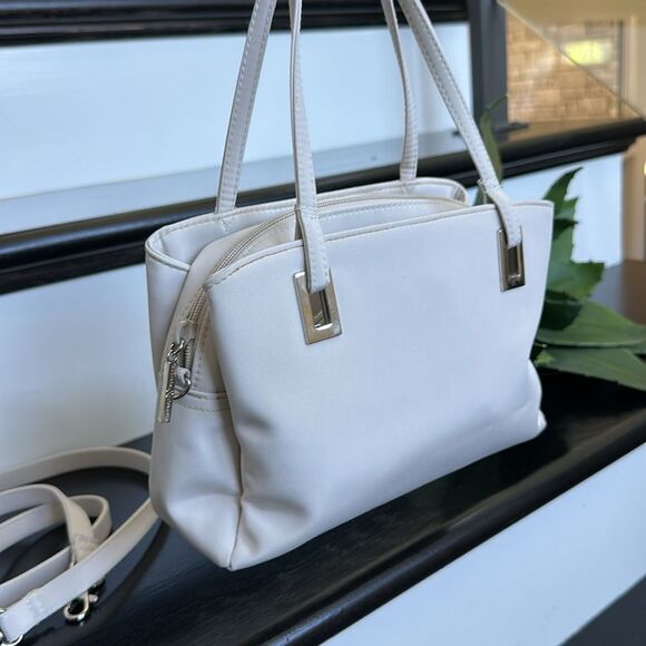 Frankie & Johnnie Nylon Crossbody Shoulder Satchel Purse Neutral new - Picture 4 of 10